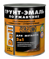 Грунт-эмаль Дали 3 в 1 гладкая Серый 2л. 7004