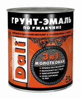 Грунт-эмаль Дали 3 в 1 молотковая Серебристая 2л.