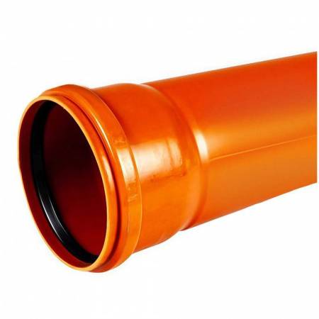 Труба ПП Ø 160х3,6х1000 мм SKV PLAST Оранжевая для наружной канализации